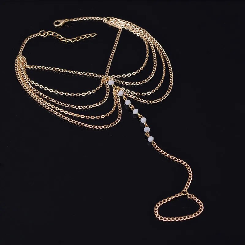 Mehrlagige, modische Fußkettchen-Armbänder