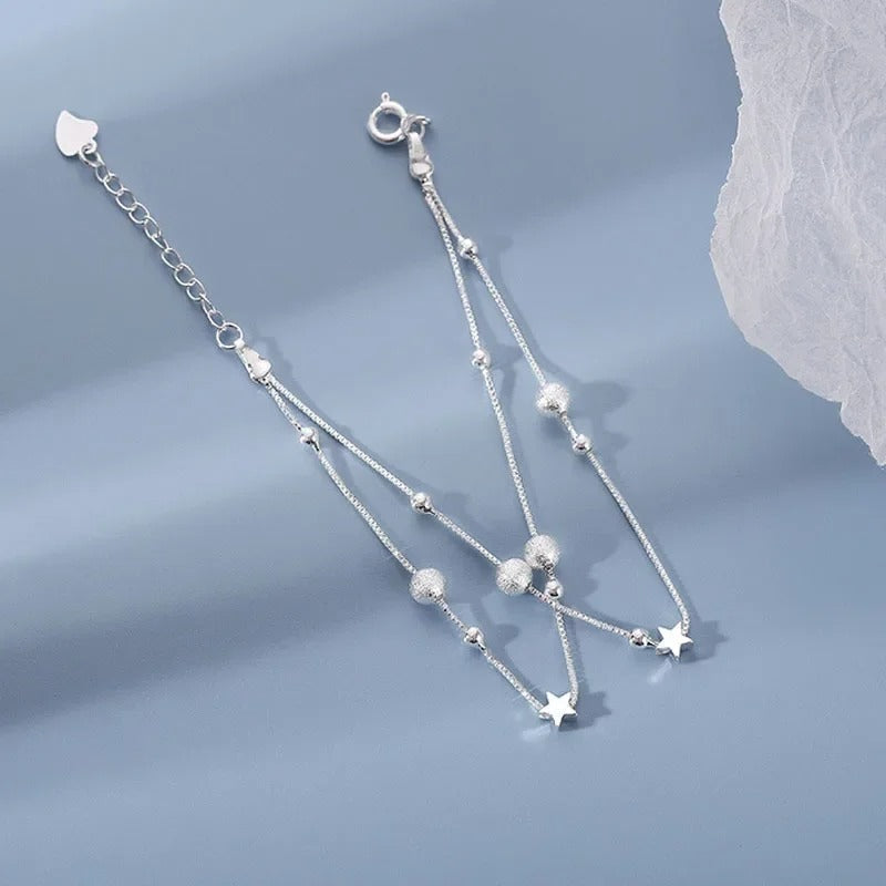 Carmiora - Luxuriöses geschichtetes Silberarmband