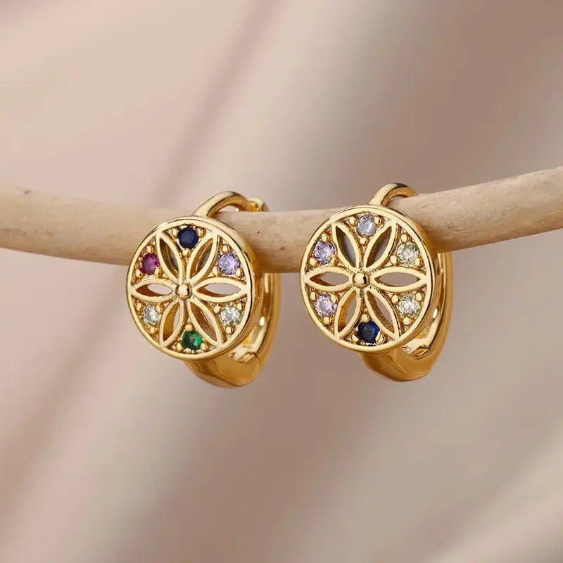 Carmiora - Bezaubernde Regenbogen-Zirkon-Ohrringe