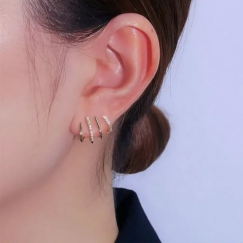 Carmiora - Funkelnde Reif-Ohrringe