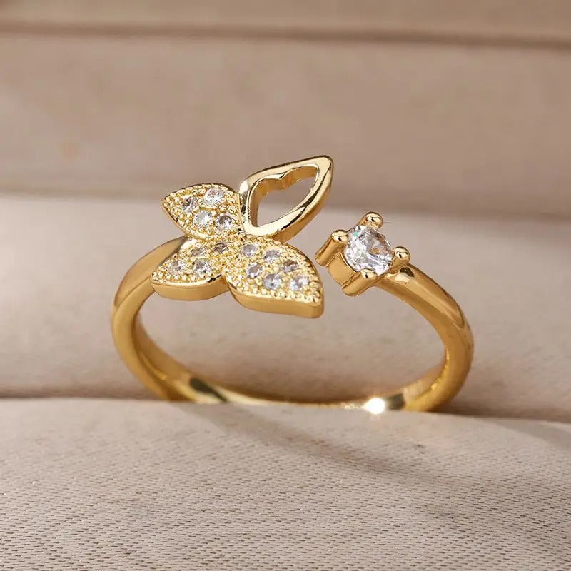 Carmiora - Einstellbarer CZ-Schimmer-Ring