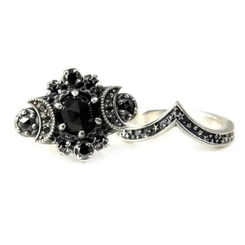 Carmiora - Gothic Universum Ring Set