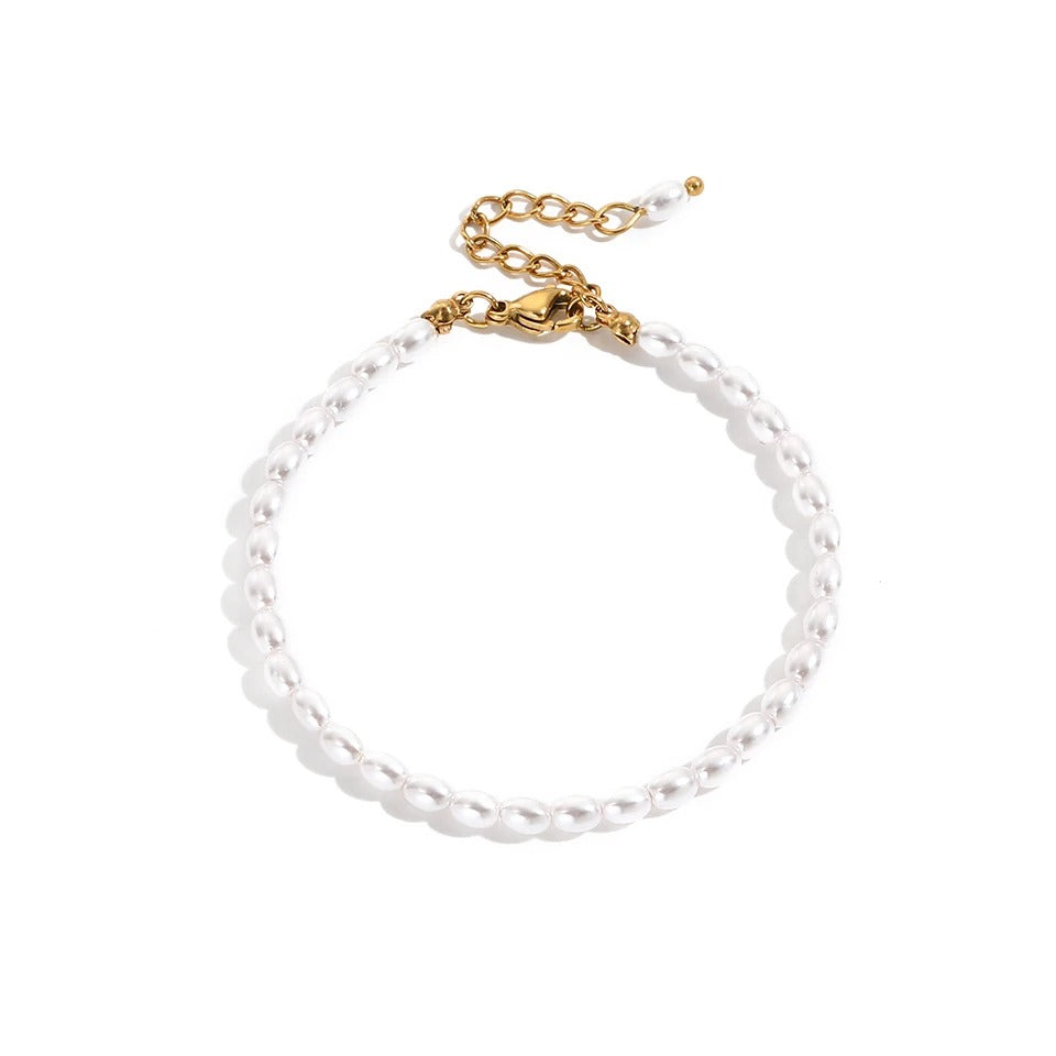 Carmiora - Ovales Perlenarmband