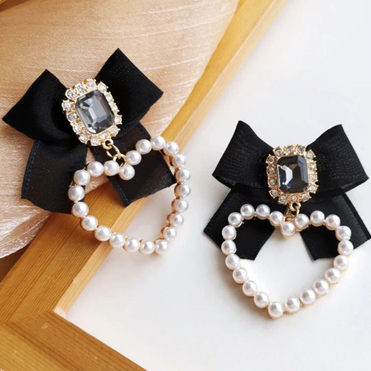 Carmiora - Exquisite Bowknot-Perlenohrringe