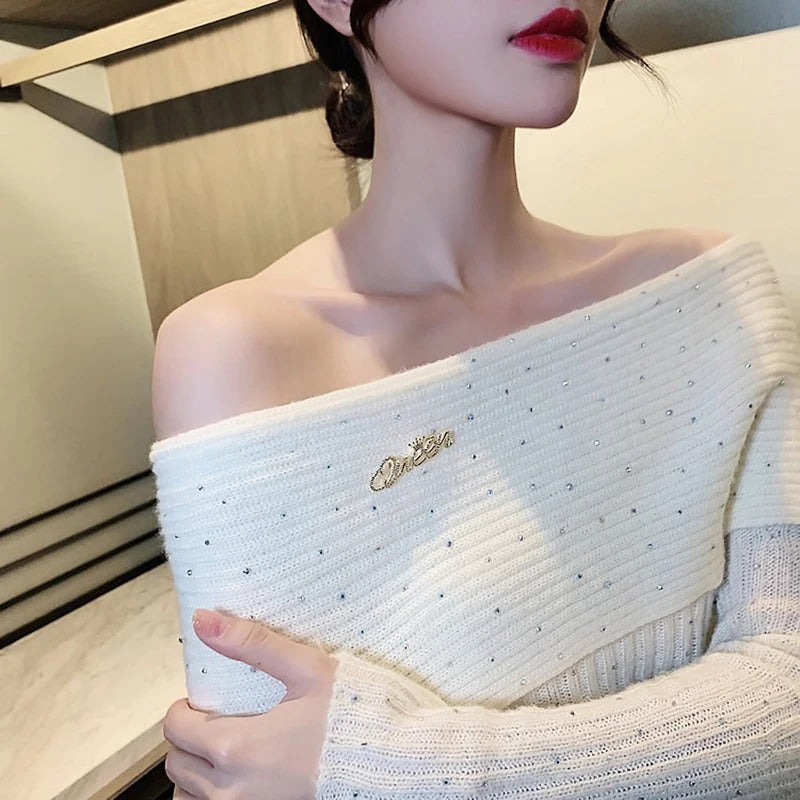 Brosche mit funkelndem Strasssteinen und Königin-Design für Damen