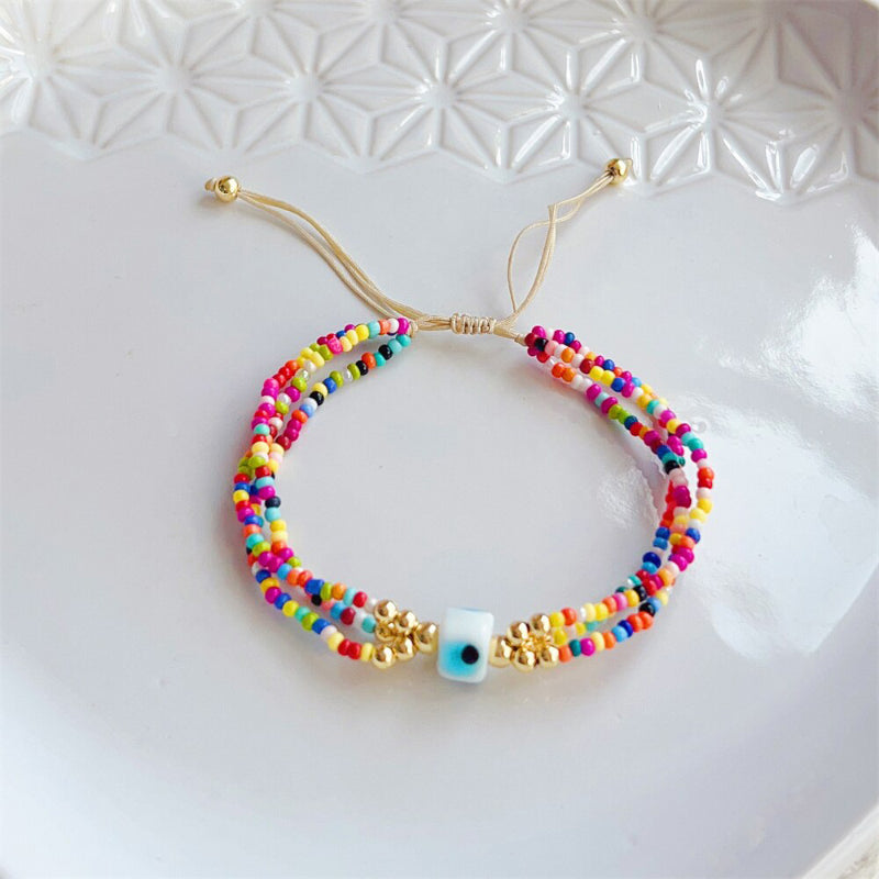 Bunte Eye Candy Bohemian handgefertigte Perlenarmbänder