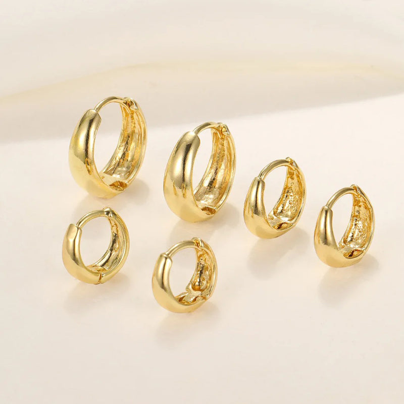 6-teiliges schickes und minimalistisches Creolen-Set