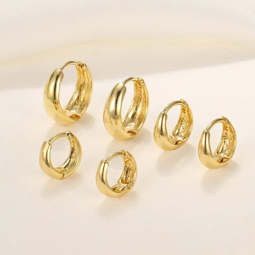 6-teiliges schickes und minimalistisches Creolen-Set
