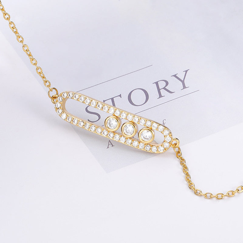 Schickes Strass-Armband im minimalistischen Stil