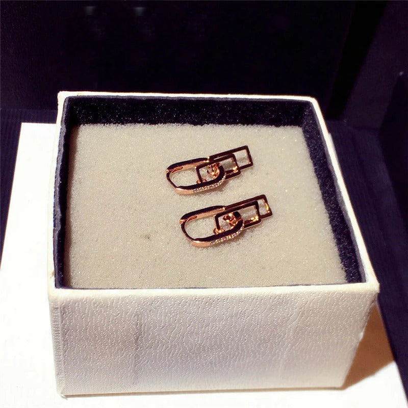 Exquisite geometrische Ohrringe mit Zirkonia