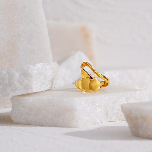 Kreative geometrische Statement-Ringe aus Edelstahl