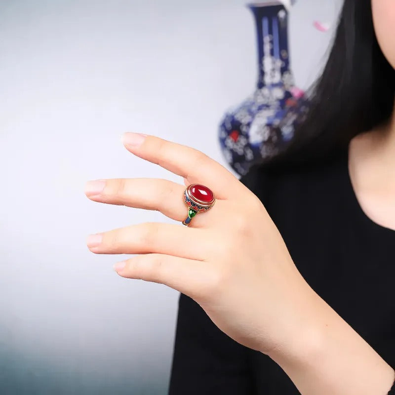 Carmiora - Natürlicher Karneol Ring