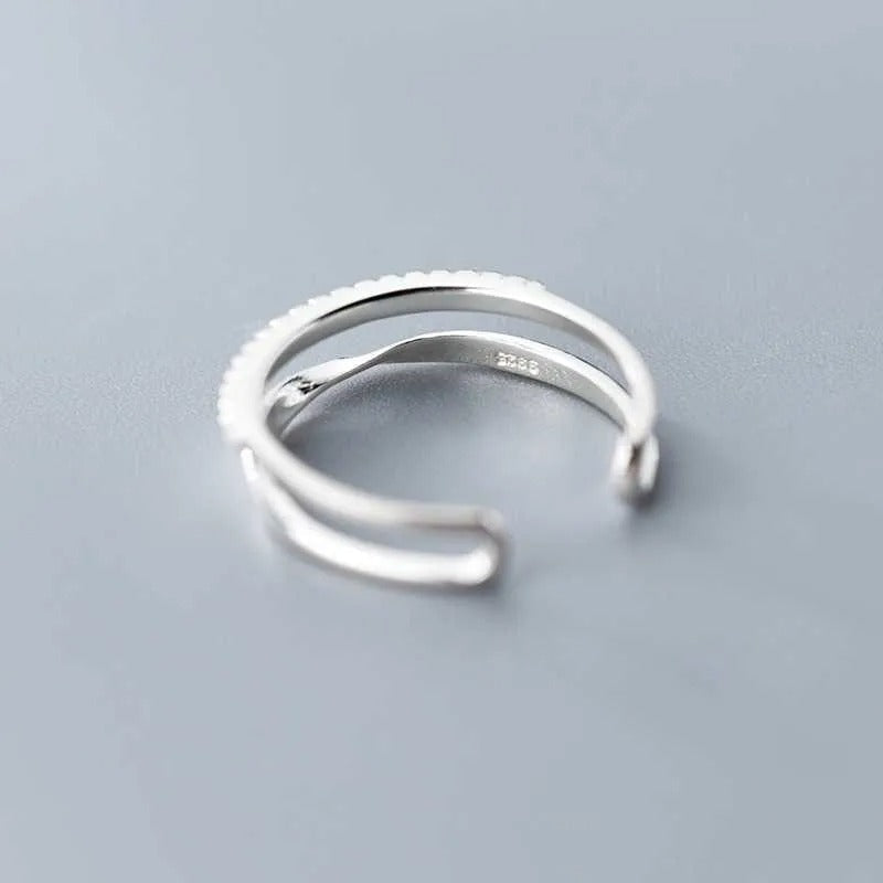 Carmiora - Elegante CZ-Ringe in Doppellinie
