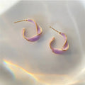 Carmiora - Spiralförmiger violetter Ohrring
