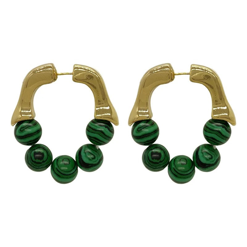Carmiora - Modische Beads Metall-Ohrringe