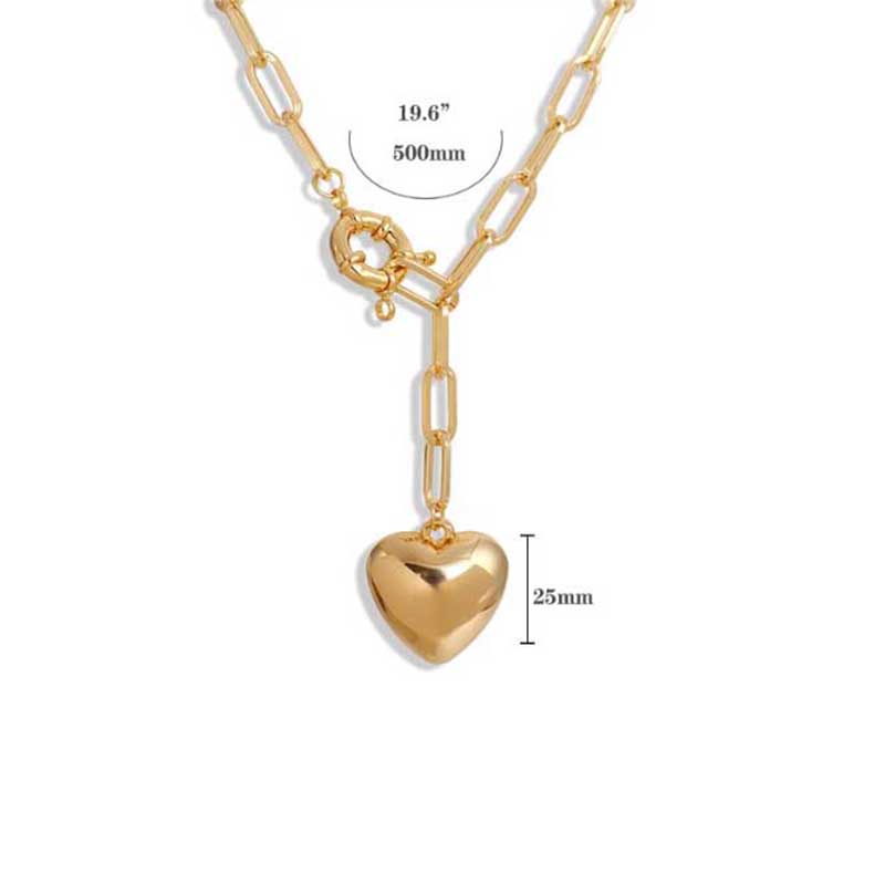 Statement-Halskette mit Herz-Anhänger