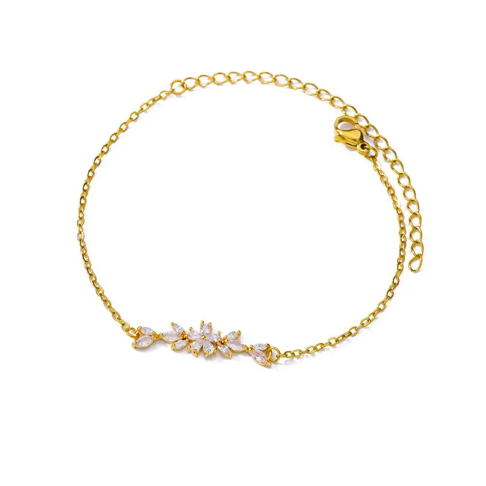 Carmiora - Zirkonia-Blumenarmband