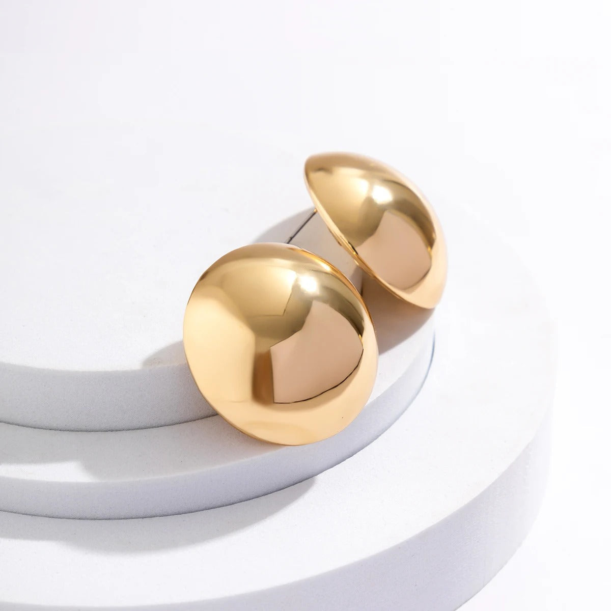 Carmiora - Elegante Metallkugel-Ohrringe