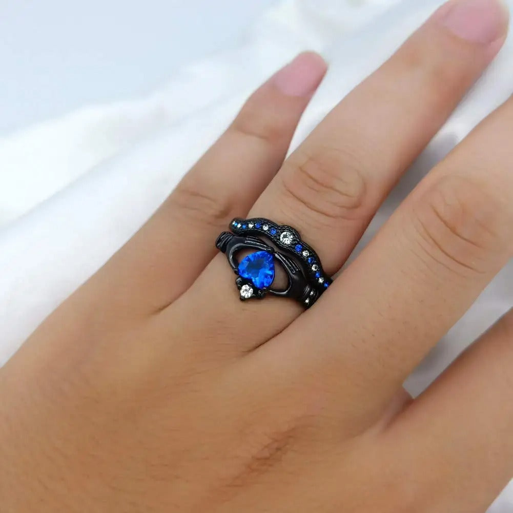 Carmiora - Keltischer Drache Blauer Ring