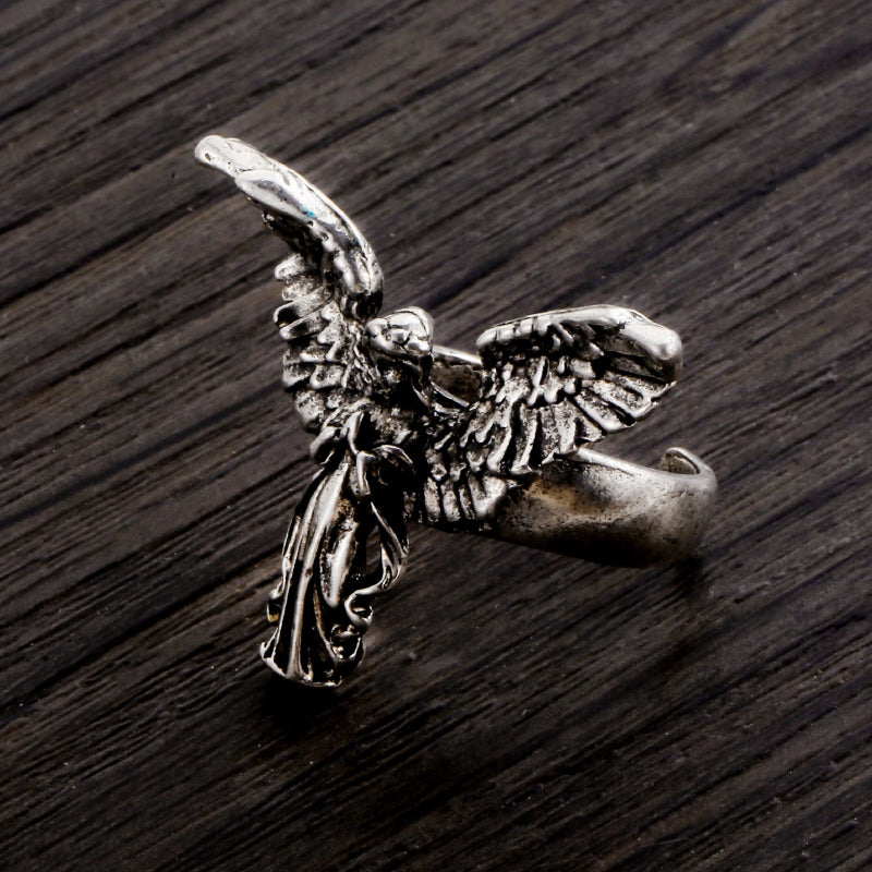 Verstellbare Ringe mit Engel im Vintage-Gothic-Stil