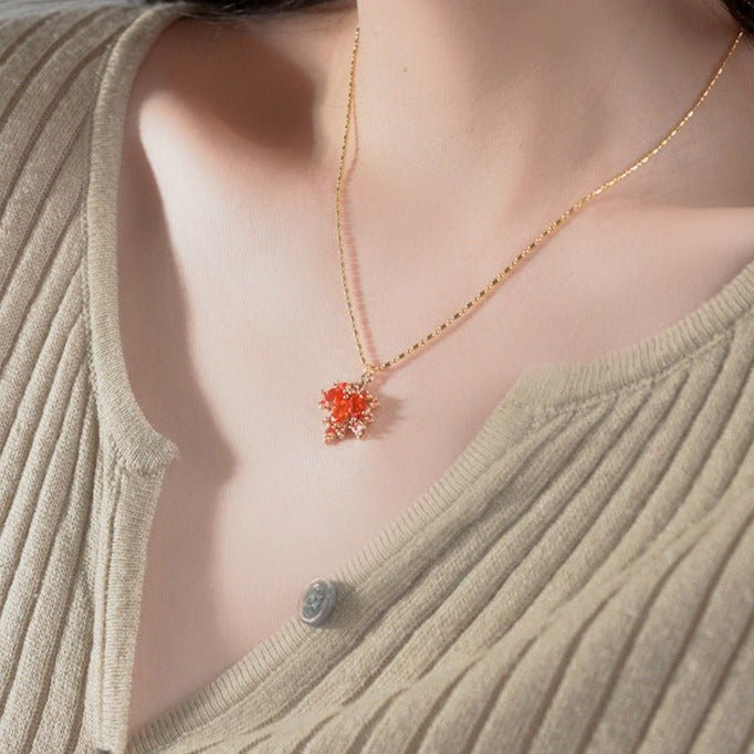 Ahornblatt Halskette