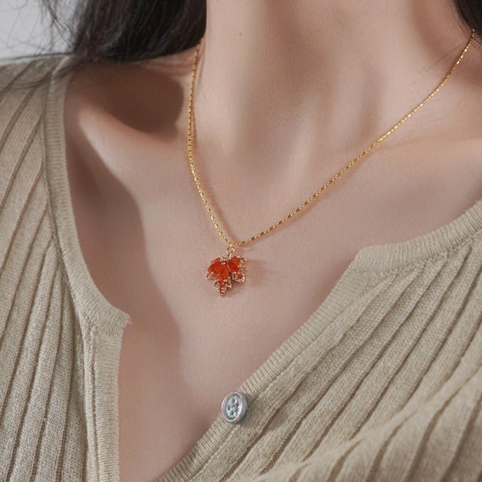 Ahornblatt Halskette