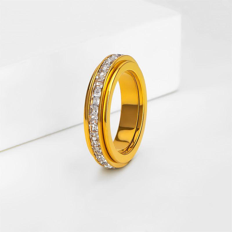 Funkelnder Spinnerring Mila mit Zirkonia