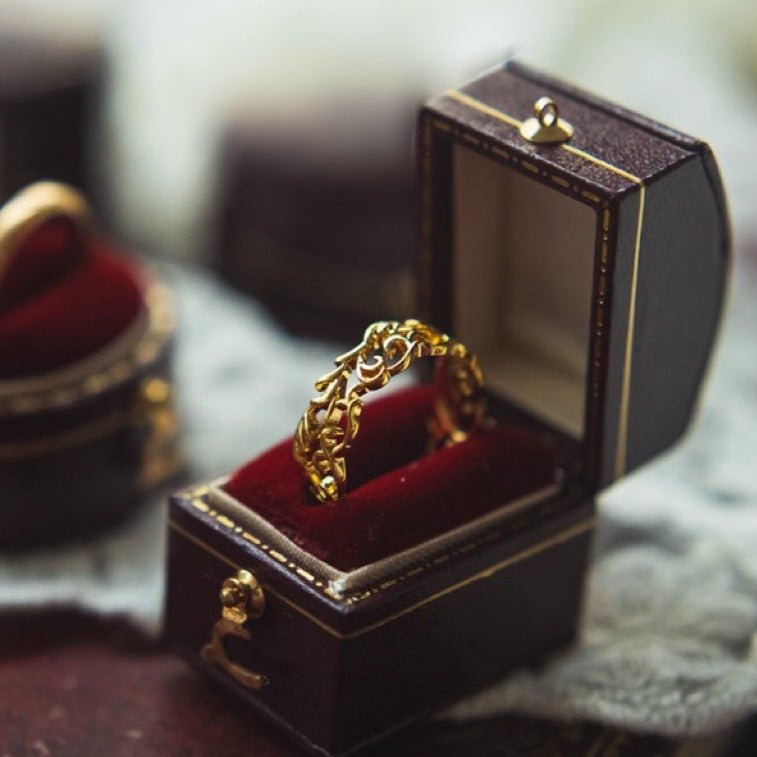 Mini-Ringbox im Vintage-Stil – 4 Stile