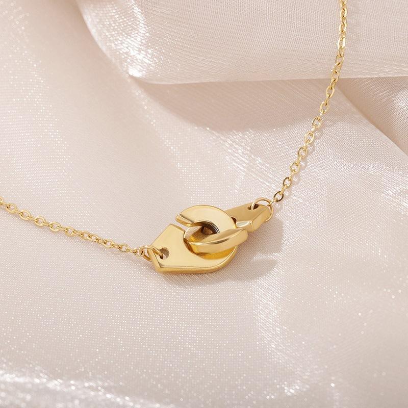 Minimalistische Handschellen Halskette