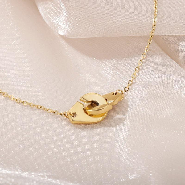 Minimalistische Handschellen Halskette