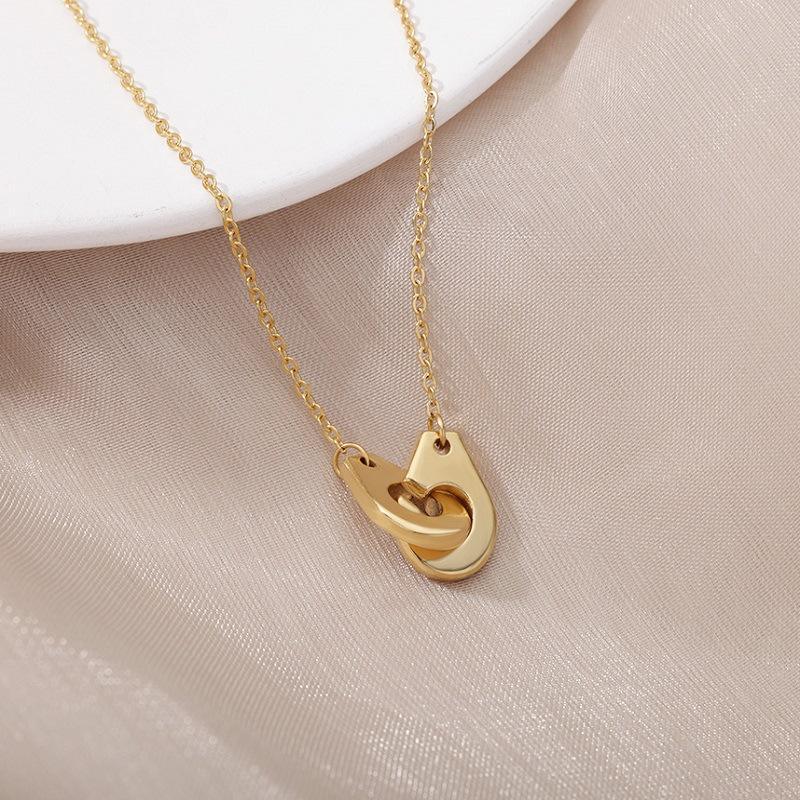 Minimalistische Handschellen Halskette