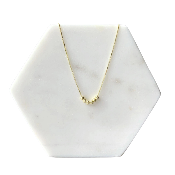 Minimalistische Kugelperlen Halskette