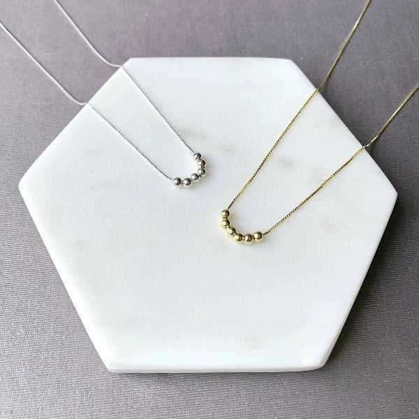 Minimalistische Kugelperlen Halskette