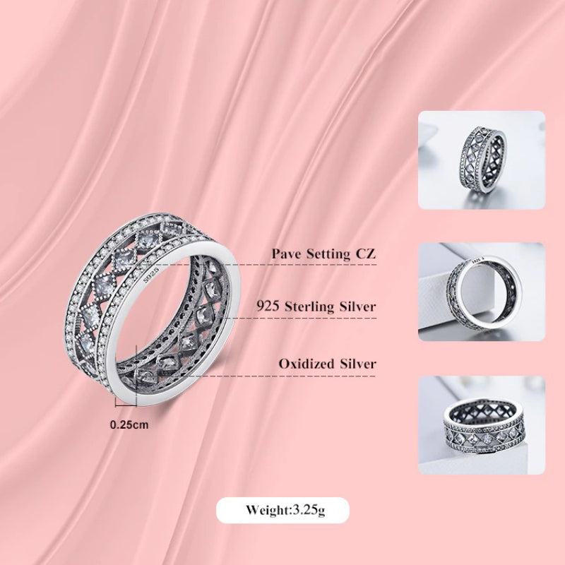 Funkelnde Ringe mit Zirkonia im Vintage-Stil