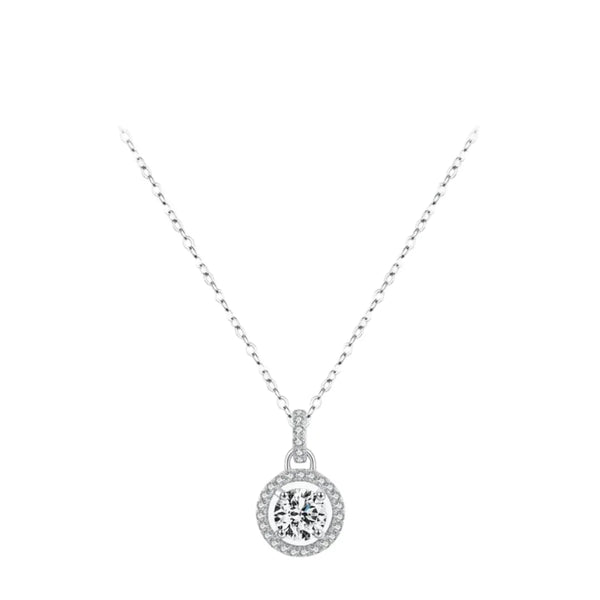 Moissanit-Halskette – Halskette mit Moissanit-Brilliant-Anhänger
