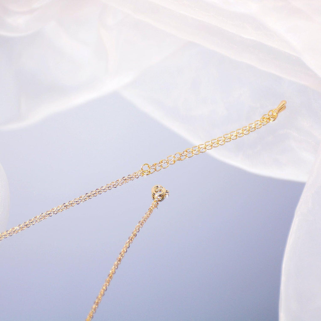 Mond und Stern Tropfen Halskette