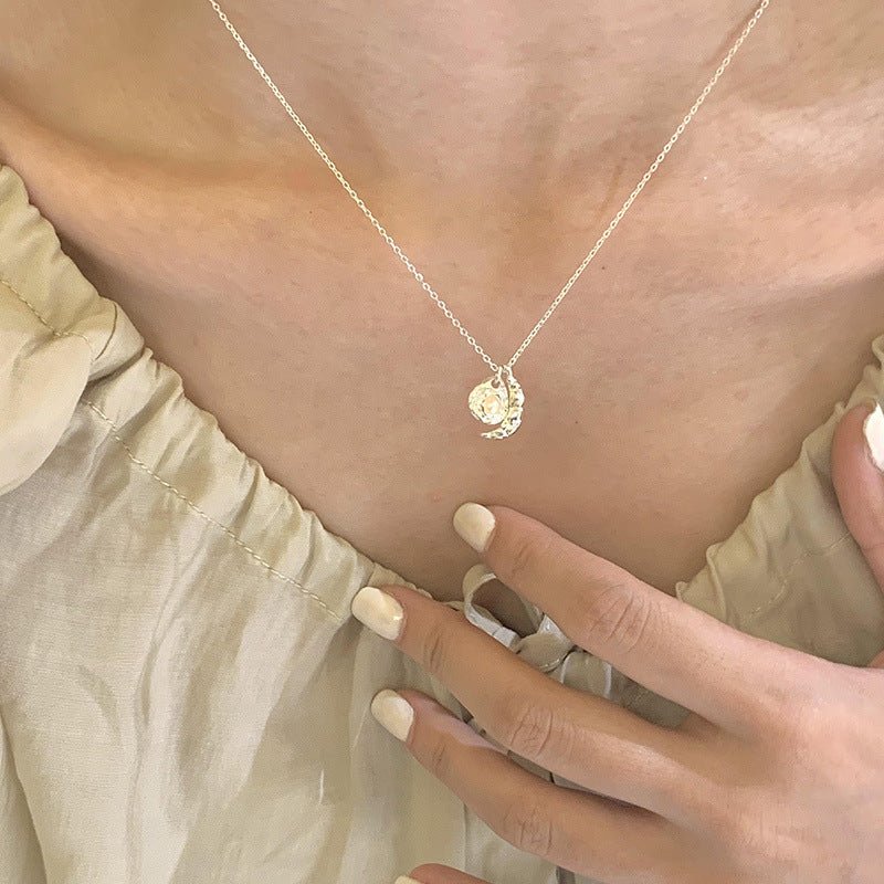 Mond- und Sonnenhalskette (massives Silber)