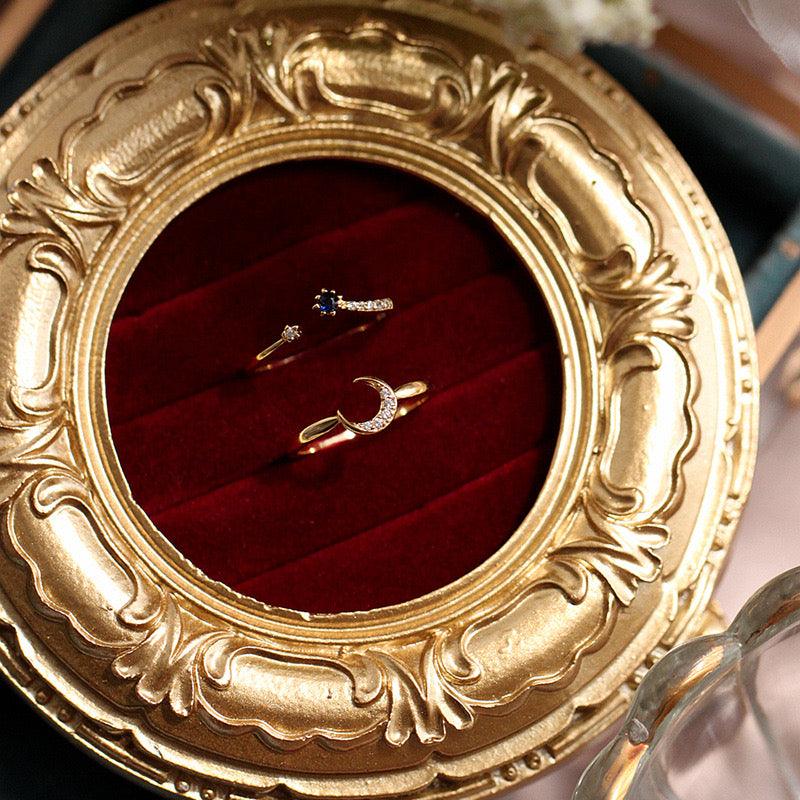 Mondring-Set (massives Silber)