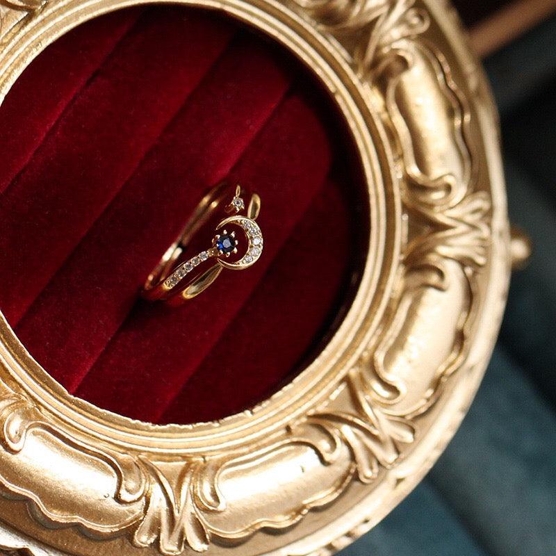 Mondring-Set (massives Silber)