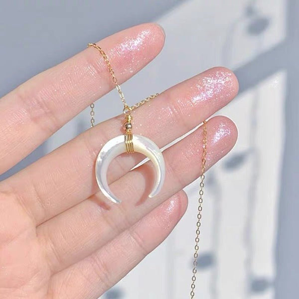 Mondlicht-Halskette (massives Silber)