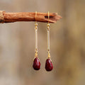 Naturstein Ohrringe Rot
