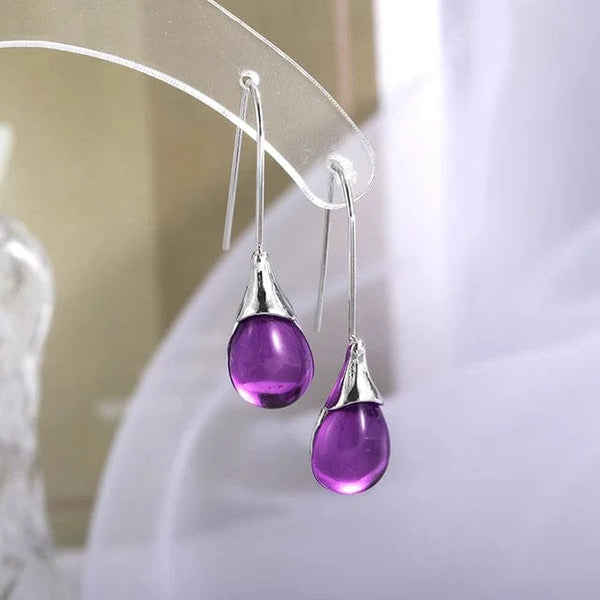 Ohrringe aus Natursteinquarz