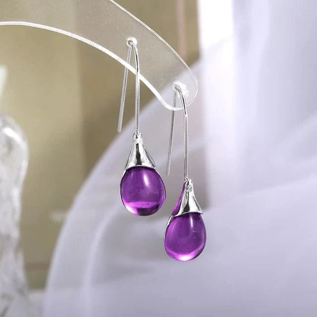 Ohrringe aus Natursteinquarz