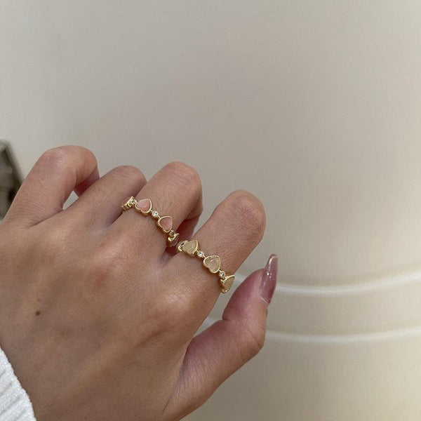 Opal-Herzring (2 Farben)