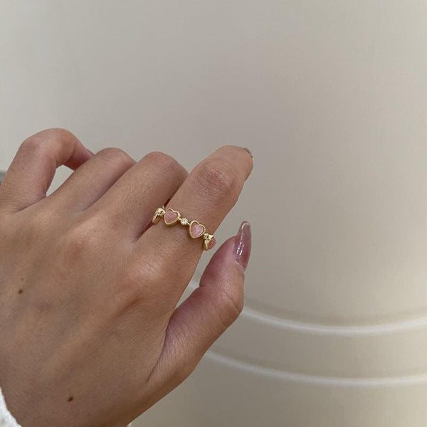 Opal-Herzring (2 Farben)