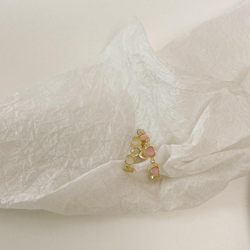 Opal-Herzring (2 Farben)