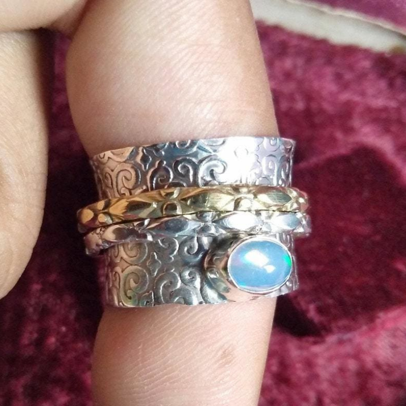 Opal-Spinnring für Angstzustände