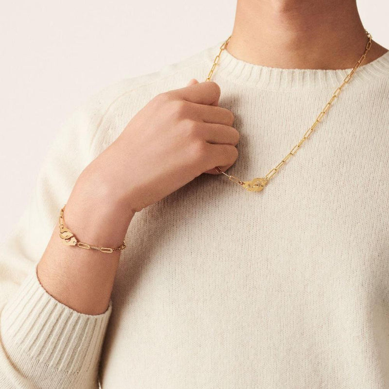 Halskette mit Büroklammer-Handschellen