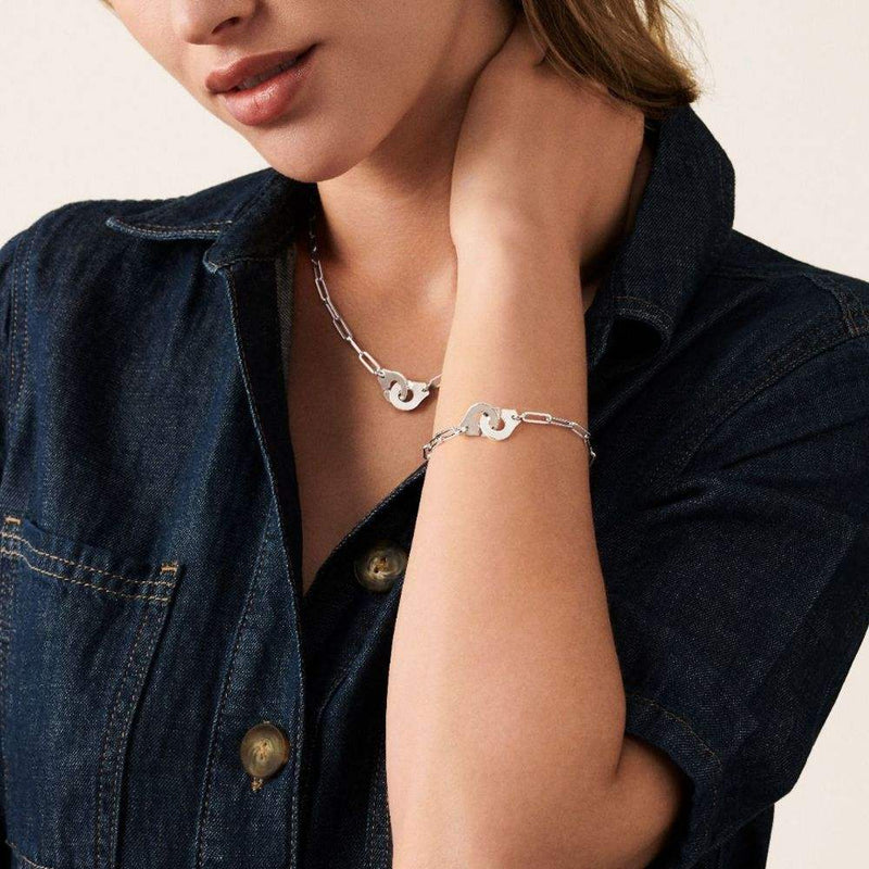 Halskette mit Büroklammer-Handschellen