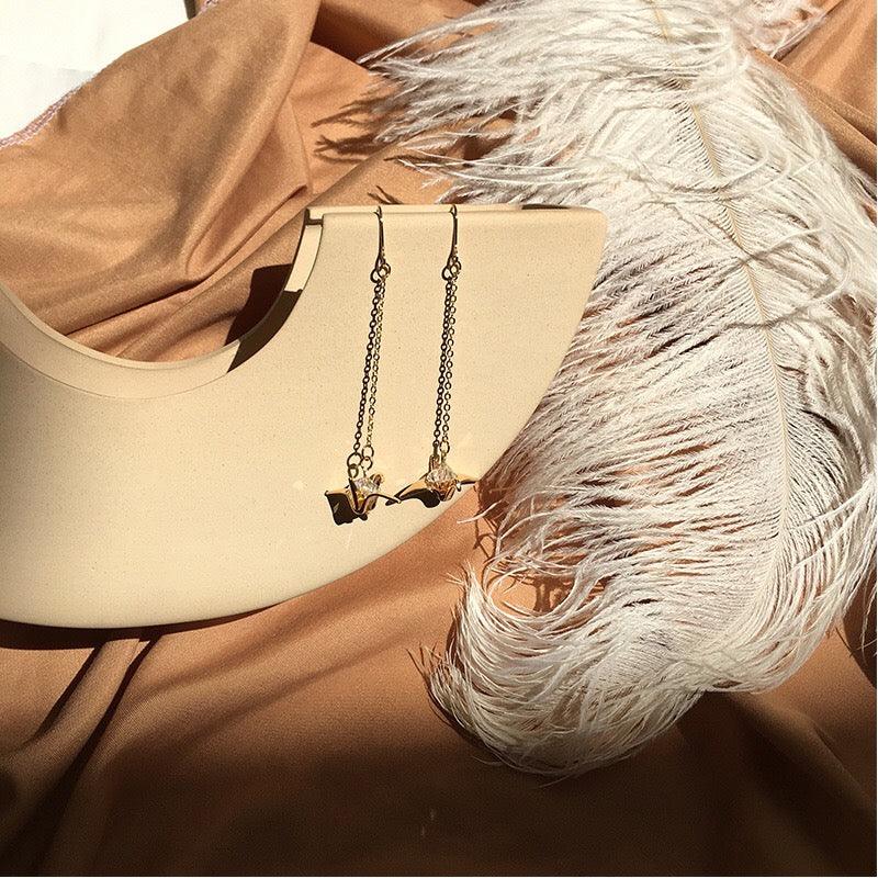 Papierkranich Ohrringe